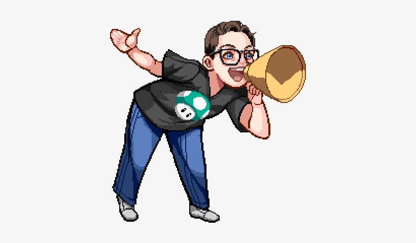 Nerd Speaker Avatar Pixel Art Jay Borenstein - Welcome Cartoon, transparent png #369423