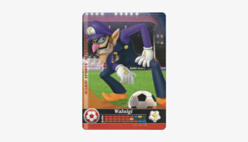 Sports Waluigi - False Waluigi Soccer Amiibo Card For Mario Sports Superstars, transparent png #369675