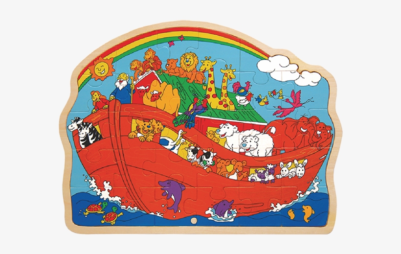 Noah's Ark Shaped Tray Puzzle - Fun Jigsaw Wooden Puzzle Noahs Ark Design - Suitable, transparent png #3601313
