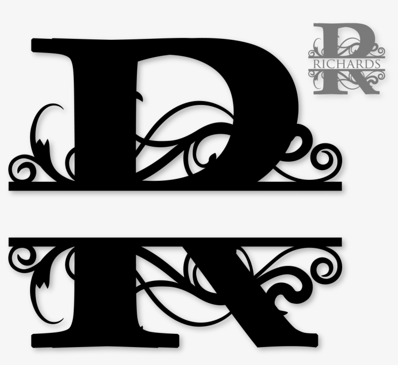 R Split Monogram Sds R Split Monogram [] - Split Letter Monogram R, transparent png #3601364