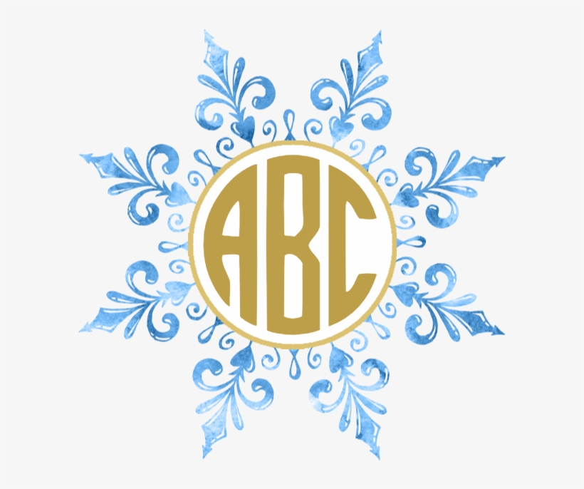 Free Custom Snowflake Monogram - Santa Hat Monogram Free, transparent png #3601461