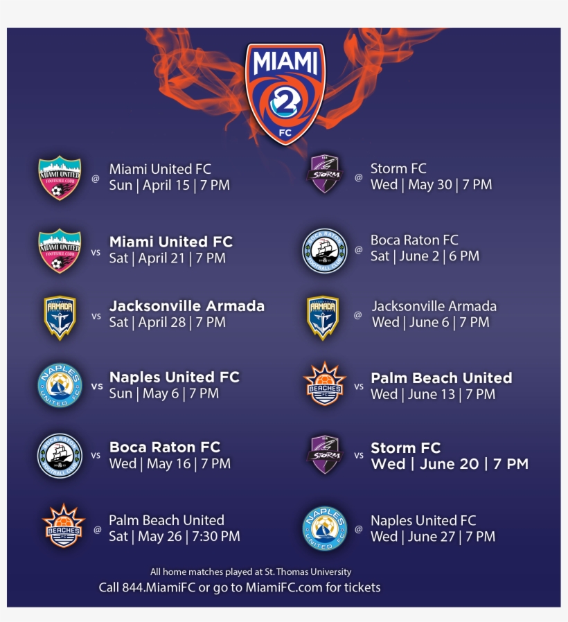 Miami Fc 2 Season Membership - Boca Raton Rugby Football Club, transparent png #3601701