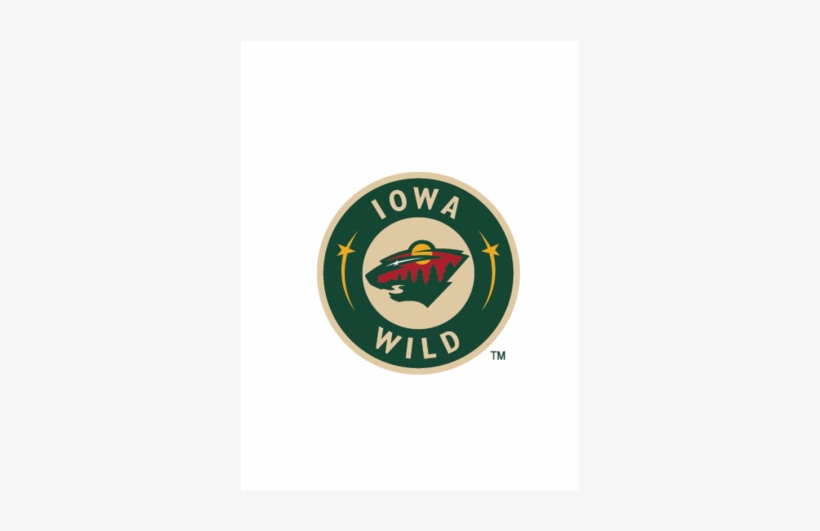 Iowa Wild Logo - Nhl - Minnesota Wild 4x4 Die Cut Decal, transparent png #3602286