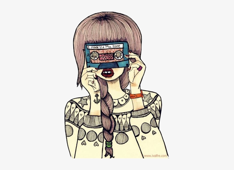 Vintage Girl Png - Girl Drawing We Heart, transparent png #3602395