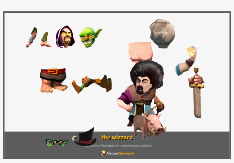 The Wizzard Character - Clash Of Clans, transparent png #3605342