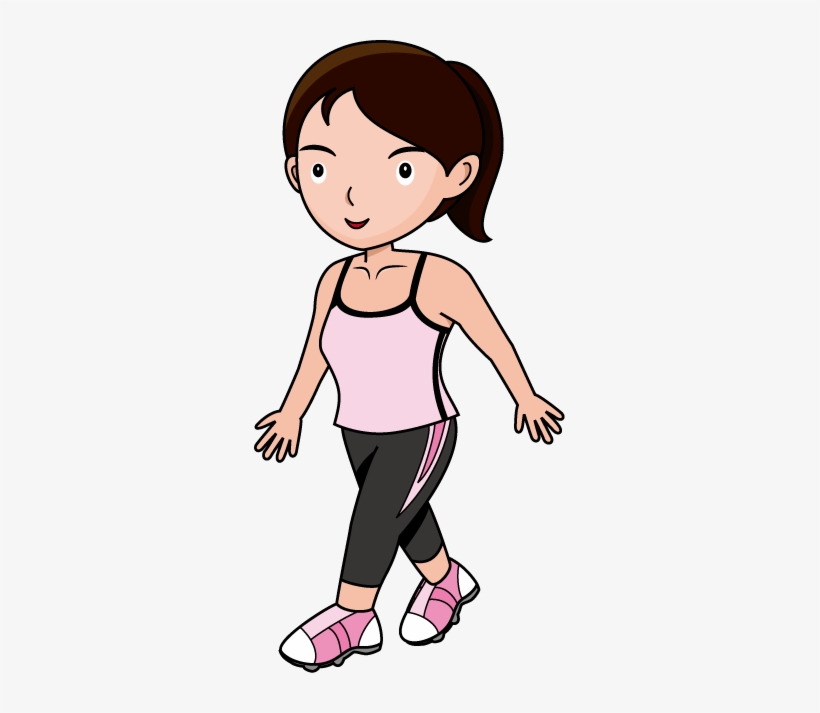 Walking Fitness Clipart - Woman Walking Clipart Transparent, transparent png #3606516