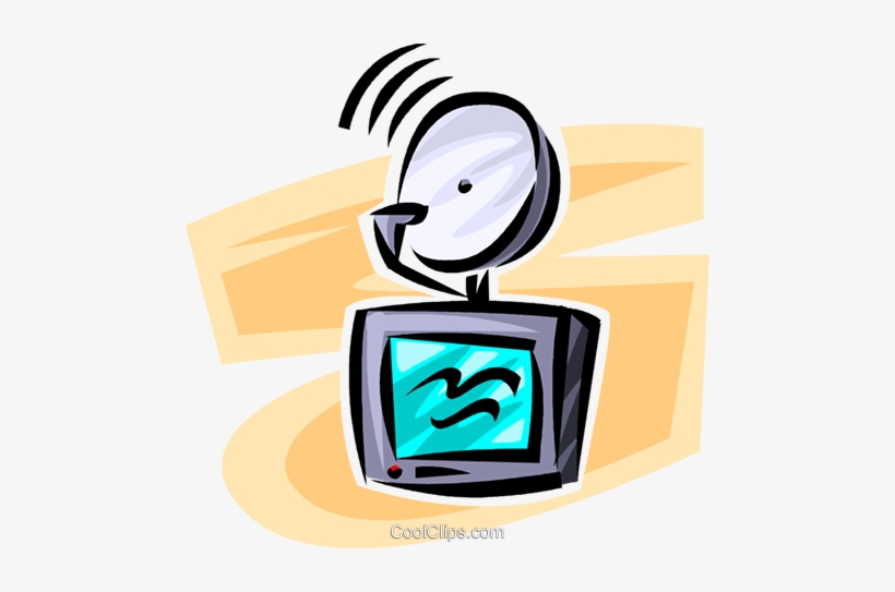 Satellite Television Royalty Free Vector Clip Art Illustration - Illustration, transparent png #3607913