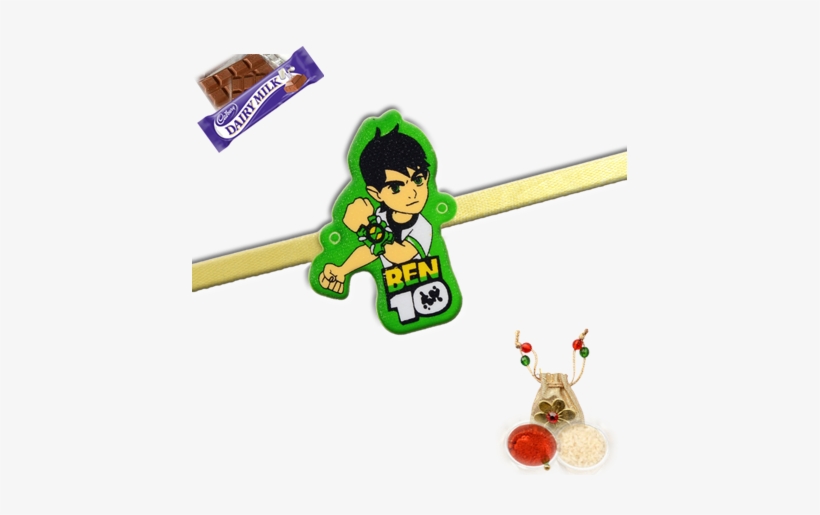 Ben10 Rakhi For Kids - Cadbury Cadbury Fairtrade Dairy Milk 45g, transparent png #3608356