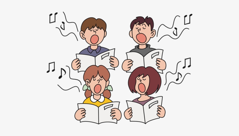 Children Singing Public Domain Vectors - Sing In The Choir Clipart, transparent png #3608515