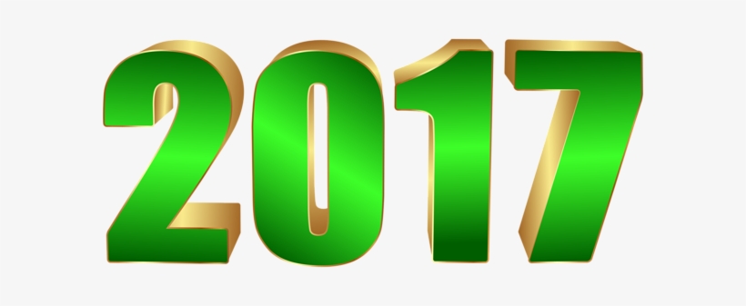 New Year Goals, New Year 2017, Clipart Images, Christmas - 2017 Clipart Green, transparent png #3608554
