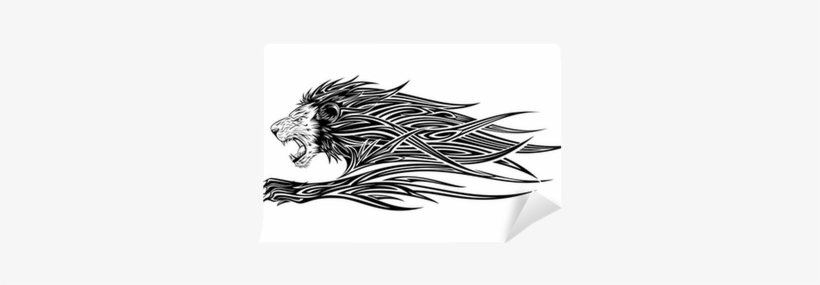 Patterned Ornate Lion Head African Indian Totem Tattoo Sticker Design  Stock Vector  Illustration of poster lion 174579422