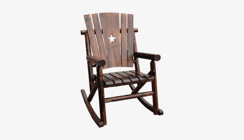 Rocking Chair With Star Decoration - Cracker Barrel Outdoor Rocking Chair, transparent png #3609602