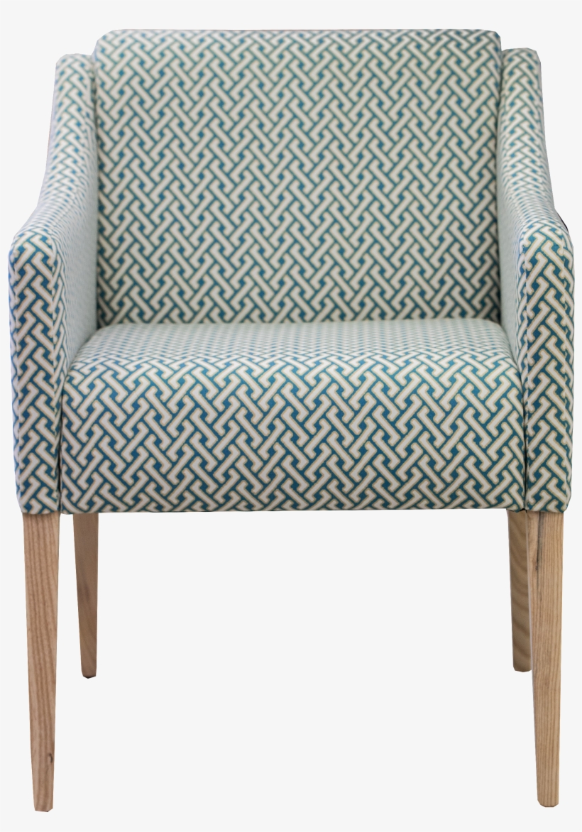 Front View Of Green And White Abstract Print Upholstered - Ermenegildo Zegna Men's Silk Jacquard Necktie-blue,silver,navy, transparent png #3609659