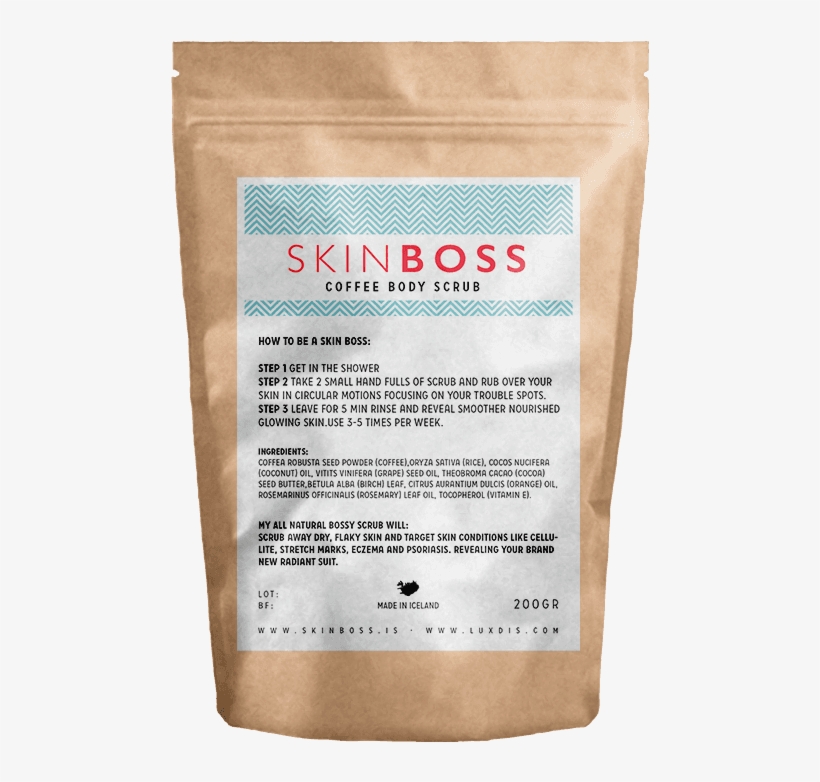 Skinboss Coffee Scrub - Skinboss Coffee Scrub Ingredients, transparent png #3609804