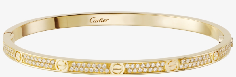Love Bracelet, Small Model, Pavéyellow Gold, Diamonds - Love Bracelet, Sm, transparent png #3610401