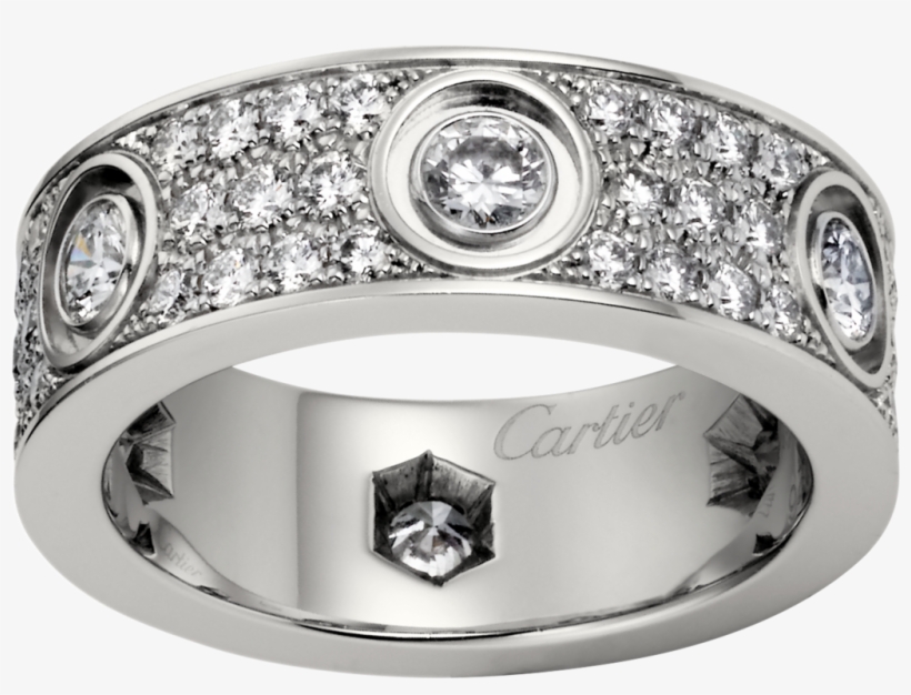 Love Ring, Diamond-pavedwhite Gold, Diamonds - Love Ring, Diamond-paved, transparent png #3610952