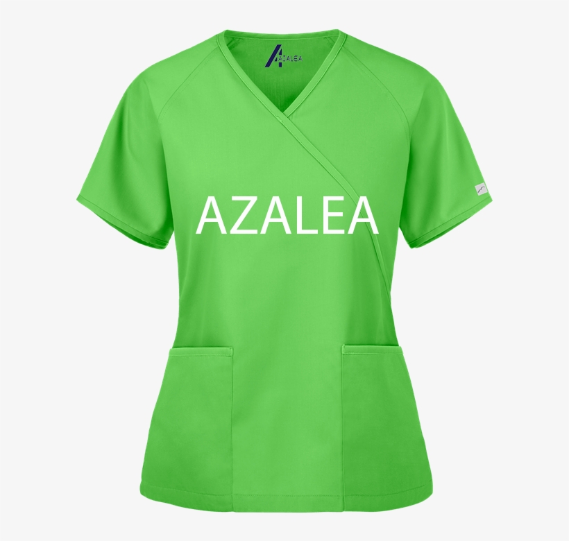 Mock Wrap Scrubs Top - Green T Shirt Transparent, transparent png #3612044