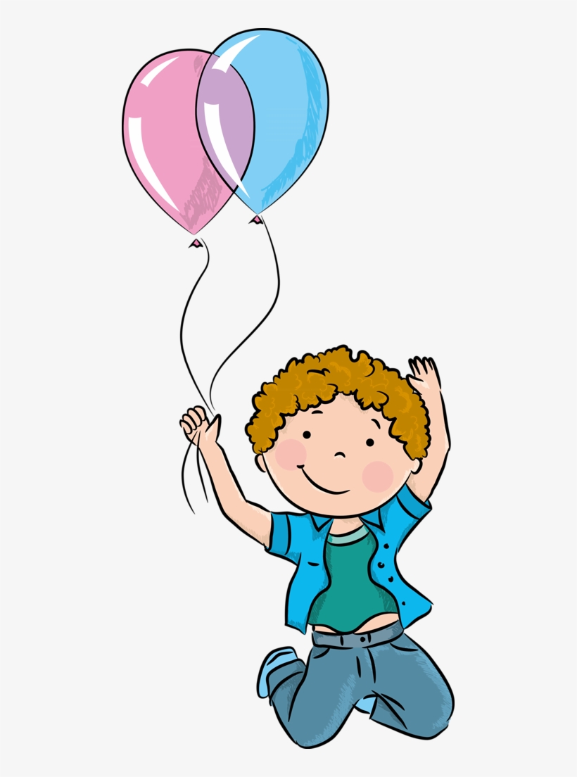Clipart Aniversário - Imagenes De Niños Jugando Con Globos, transparent png #3612119