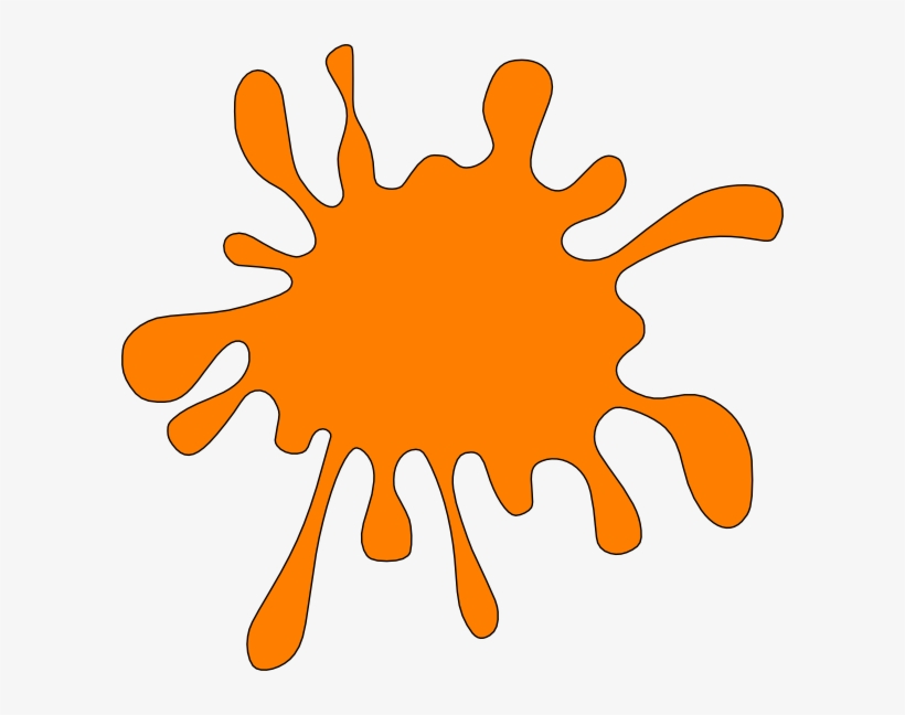 Orange Paint Splatter Clip Art, transparent png #3612878