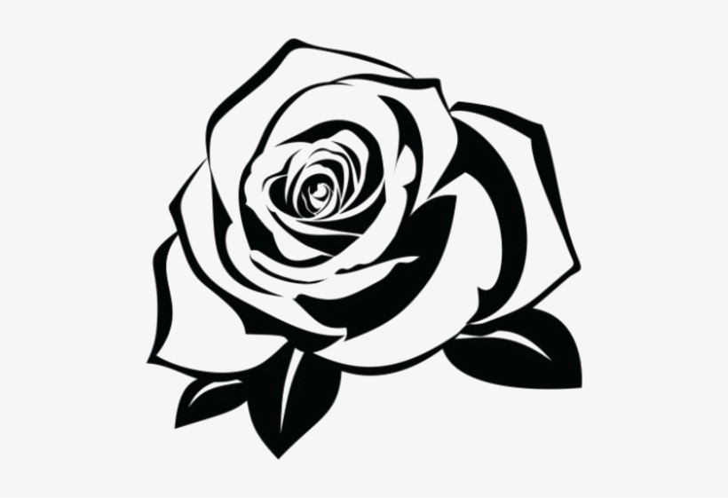 Rose Tattoo Png Pic - Rose Silhouette - Free Transparent PNG Download ...