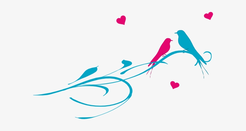 Love Birds On A Branch Svg Clip Arts 600 X 359 Px, transparent png #3612972