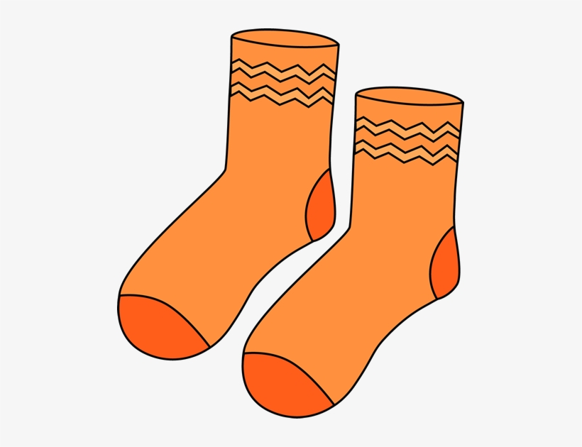 Orange Clipart - Socks Clipart, transparent png #3613059