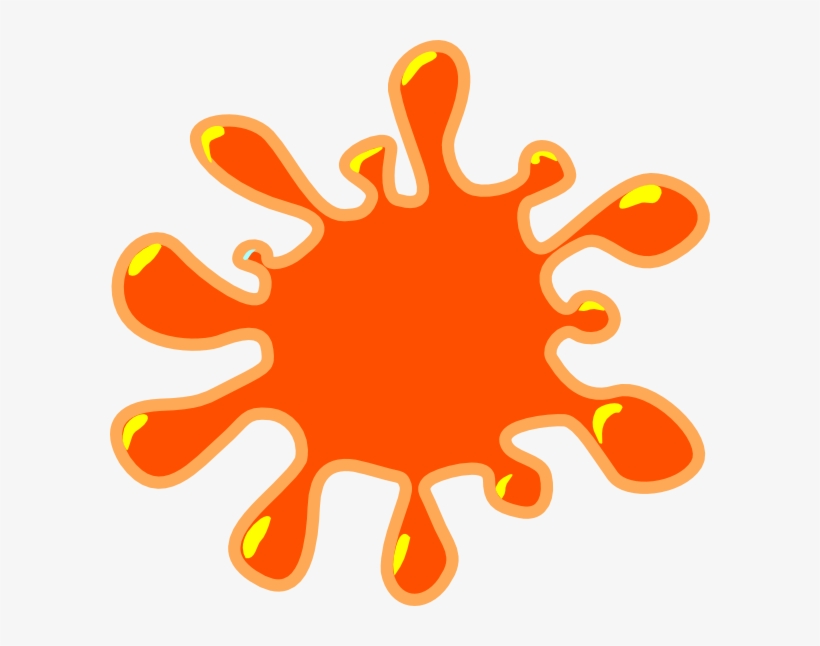 Orange Clipart Splat - Splash Clip Art, transparent png #3613123
