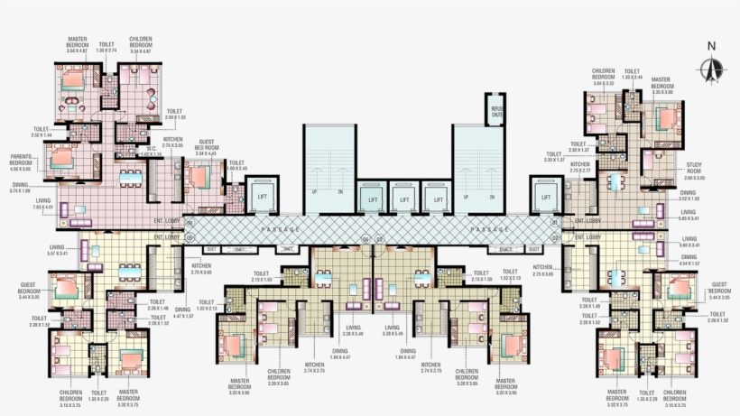 Floor Plan - Mahavir Universe Phoenix Bhandup, transparent png #3613374