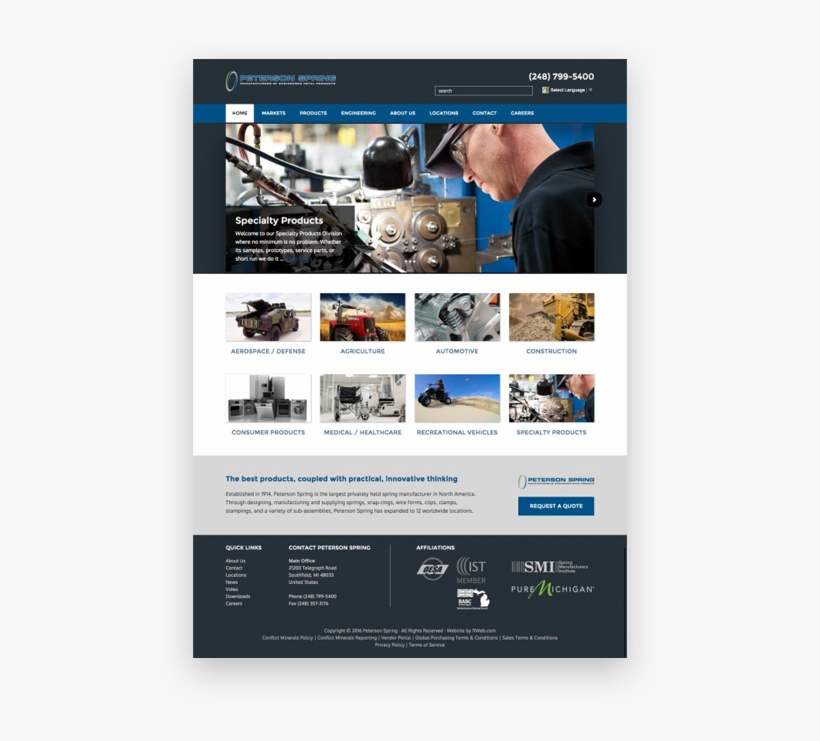 Manufacturer Website Design - Manufacturer Page Design, transparent png #3616597