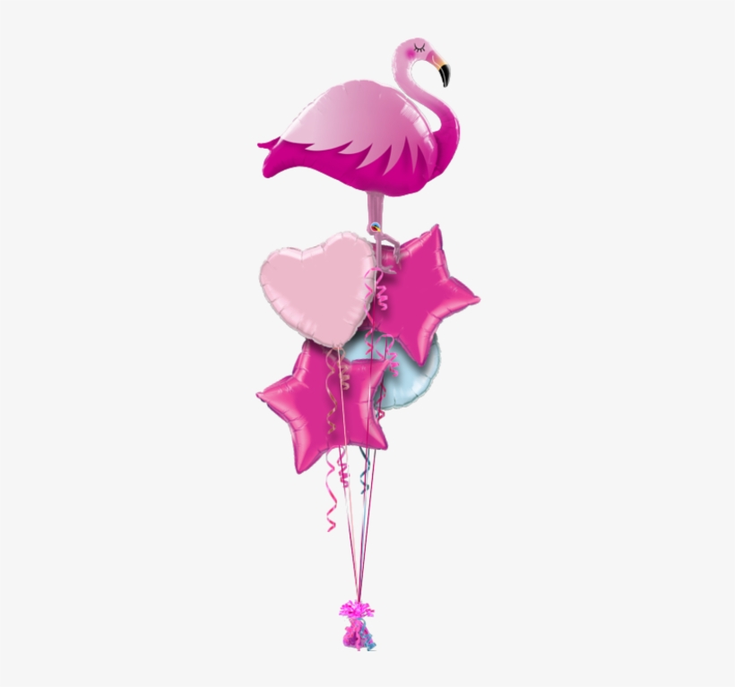 Pink Flamingo Birthday Balloon - Pink Flamingos Helium Balloons, transparent png #3616651