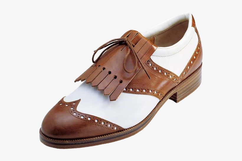 Luxor Brandy & Calf White - Traditional Golf Shoes, transparent png #3617055