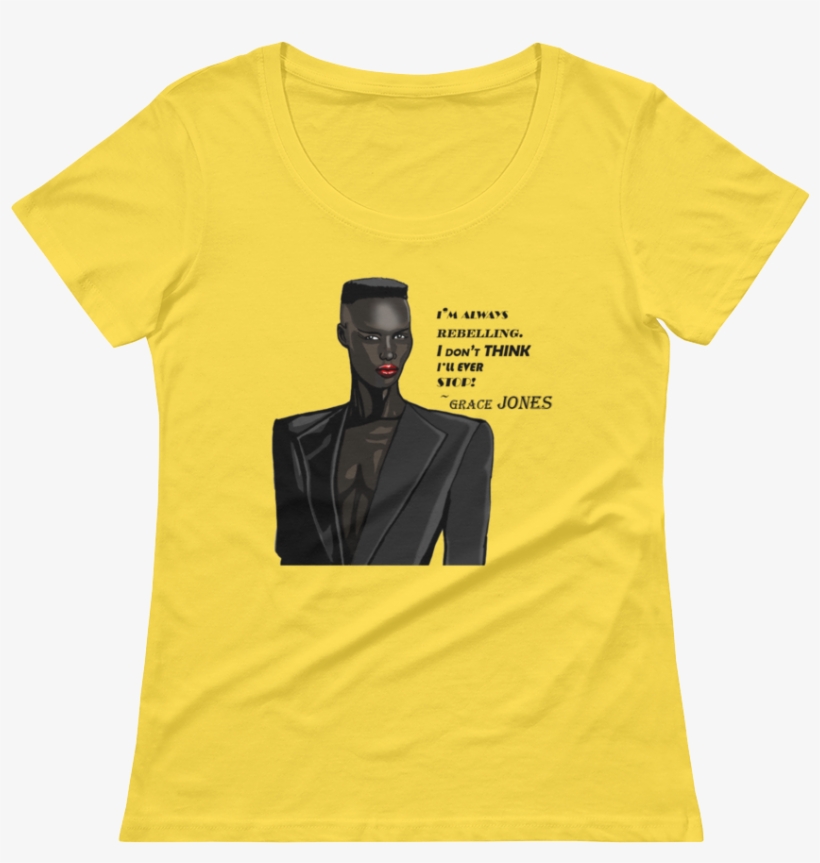 Image Of Grace Jones Sheer Scoopneck T-shirt - Shirt, transparent png #3617266
