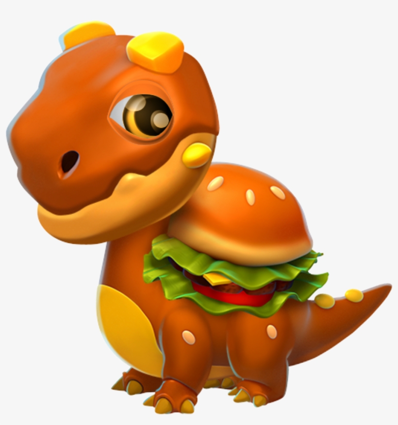 Burger Dragon Baby - Dragon Mania Legends Dragon Naranja, transparent png #3617643
