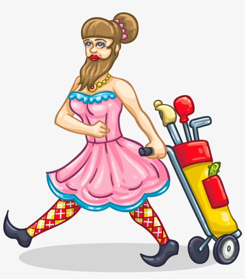 Unique Items - Bearded Lady Clipart Png, transparent png #3618998