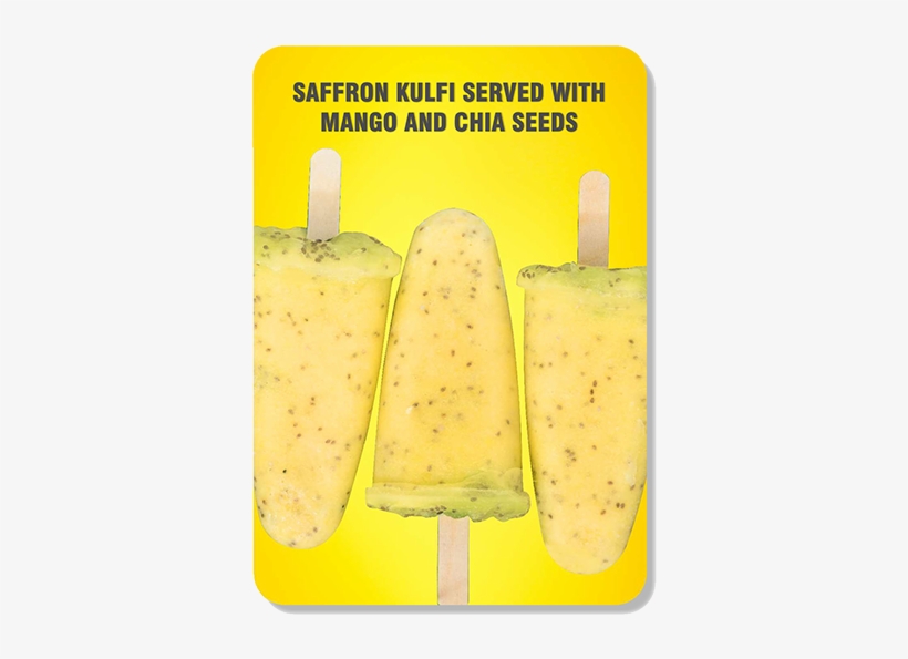Safron Kulfi Served With Mango And Chia Seeds - Mycogen Seeds, transparent png #3620175