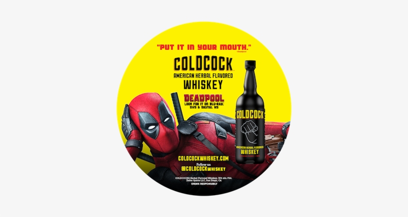 Coldcock American Herbal Whiskey Has Partnered With - Deadpool (blu-ray/uv) Starring Ryan Reynolds (dvd), transparent png #3620901
