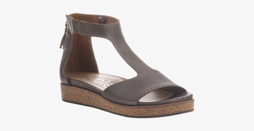 Lilou In Pewter Flat Sandals - Womens Flat Sandals, transparent png #3620954