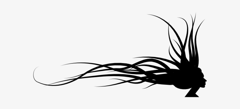 Flowing Hair Silhouette Png, transparent png #3621958
