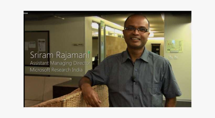 Assistant Director Msri, Talks About Microsoft Research - Microsoft Research India Bangalore, transparent png #3622630