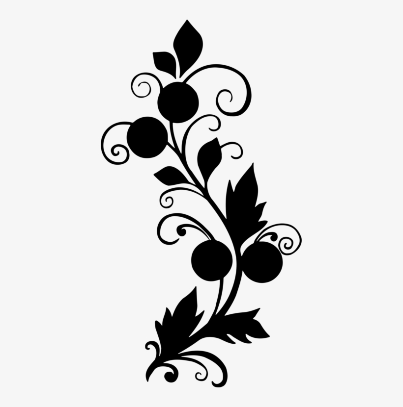 Flower Drawing Black And White Floral Design - Abstract Flower Black And White Png, transparent png #3622667