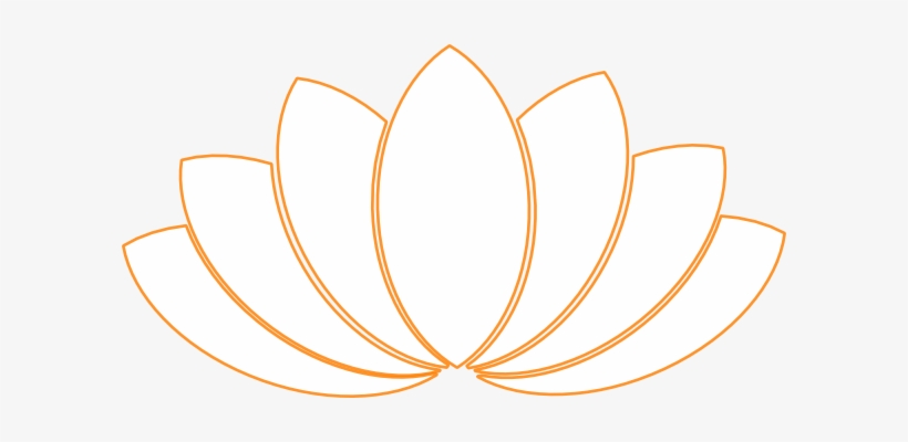 Lotus Clipart Orange - Clip Art, transparent png #3622776
