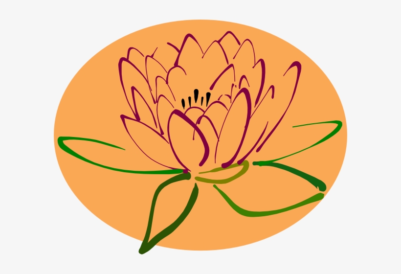 Lotus Oval Clipart Png For Web - Lotus Flower Outline Png, transparent png #3623109