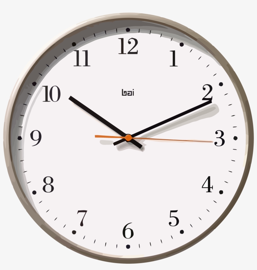 Contemporary Wall Clocks Clipart Png - Bai Design 15'' Jumbo Wall Clock, Grey, transparent png #3624046