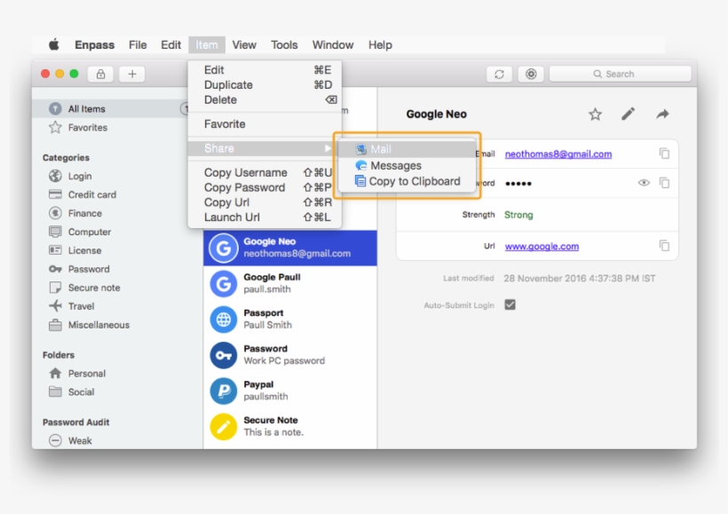 A Pop-up Will Appear To Alert You About The Risk Of - Enpass, transparent png #3624365