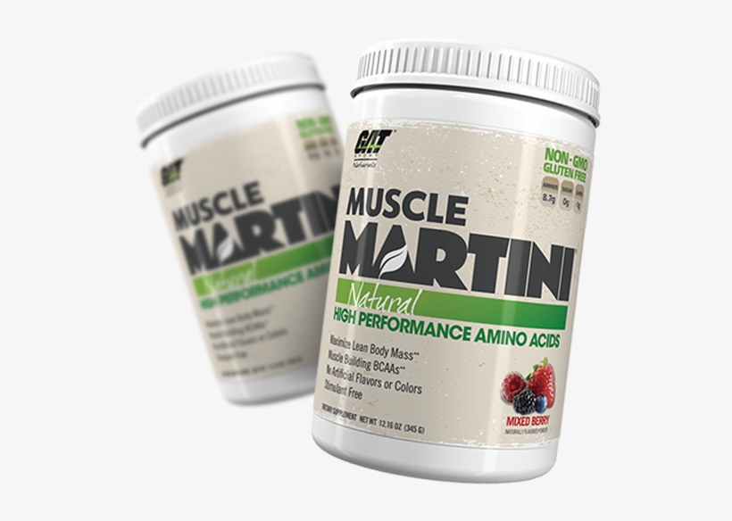 $36 - - Gat Muscle Martini Natural Mixed Berry 30 Servings, transparent png #3626618
