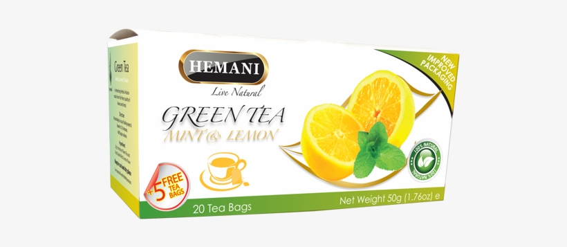 Green Lemon Png Download - Hemani Green Tea Mint And Lemon, transparent png #3627275