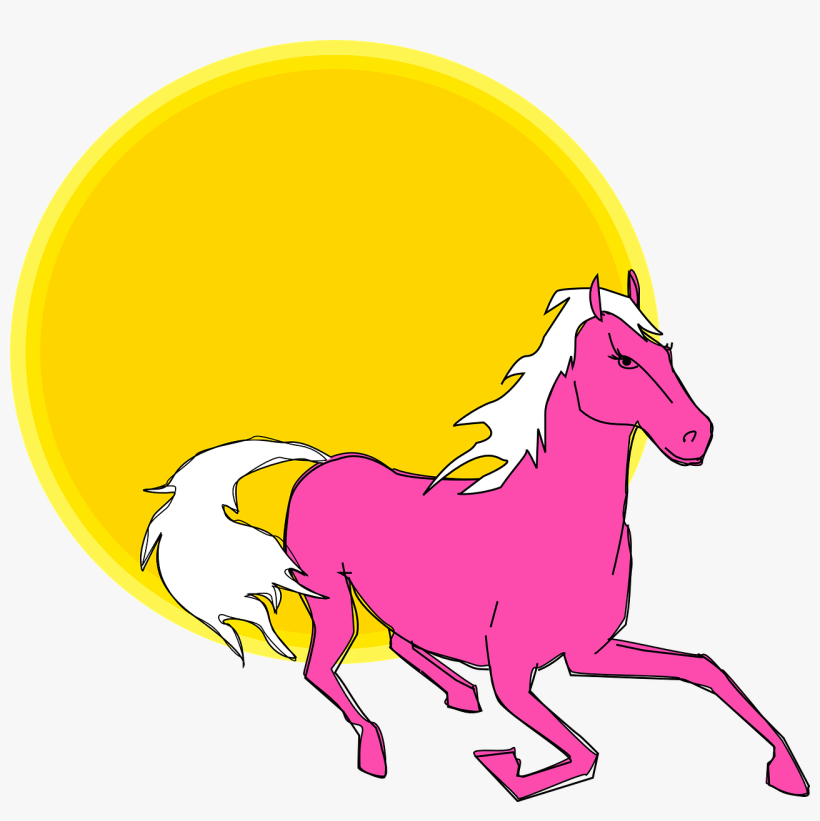 Small - Vectores De Caballos Rosados, transparent png #3627305
