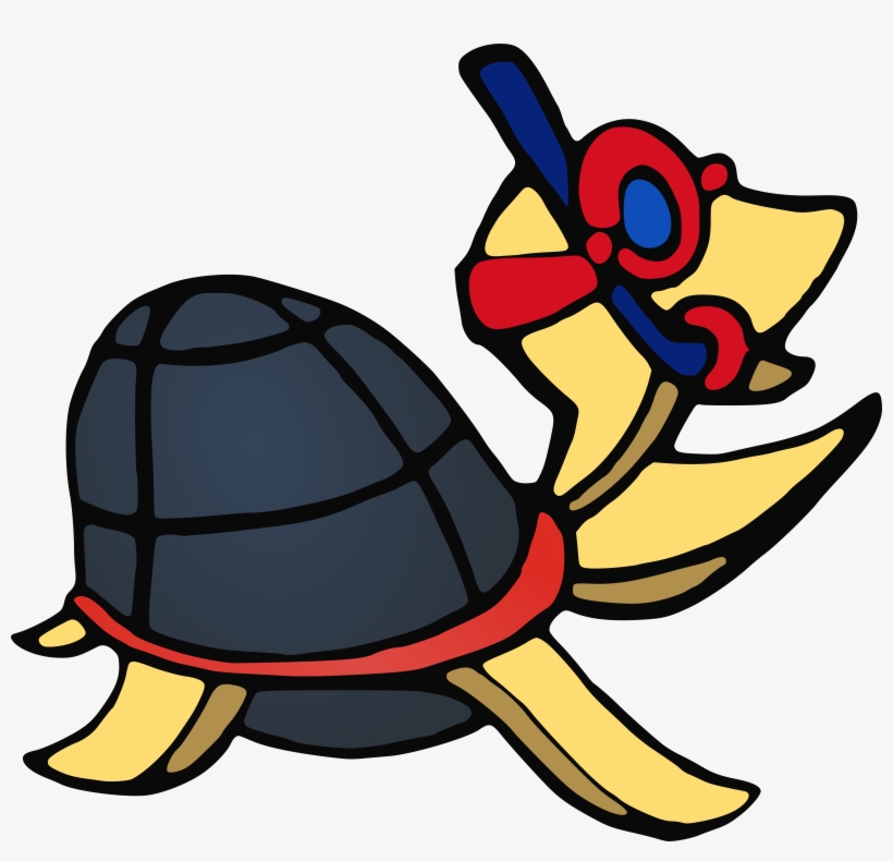 All Photo Png Clipart - Cartoon Turtle Snorkeling, transparent png #3627767