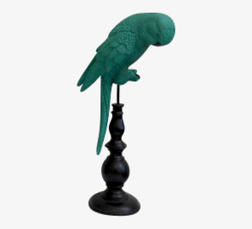 Green Parrot On Stand - Macaw, transparent png #3628155