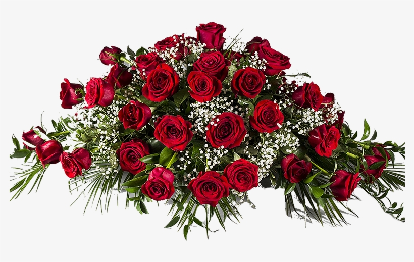 Red Rose Flower Arrangement - Red Rose Funeral Flowers, transparent png #3628158